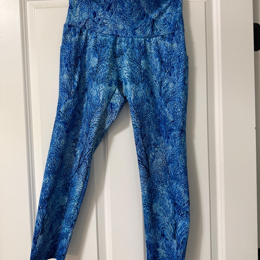 Waterlust  - Sea Fan-Atic Capri Length Swim Leggings - Large